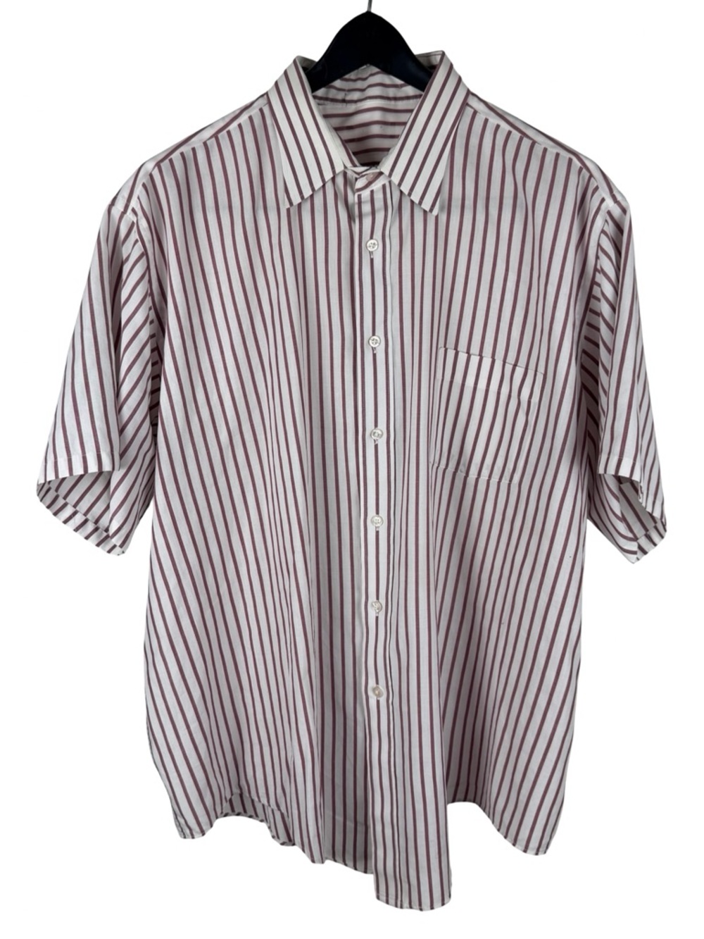 Vintage 1970s Lightweight Disco Western Pinstripe Button Up Shirt Size 18.5